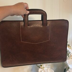 Vintage Pegasus Leather Briefcase – Made in USA – Brown Attaché Business Bag”